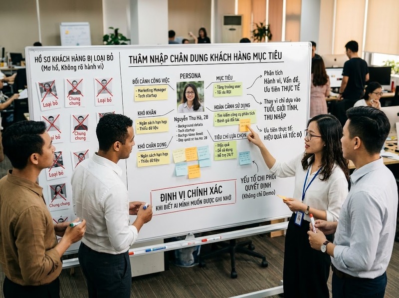 Thành phần định vị thương hiệu từ khách hàng, nhu cầu đến khác biệt và lợi ích